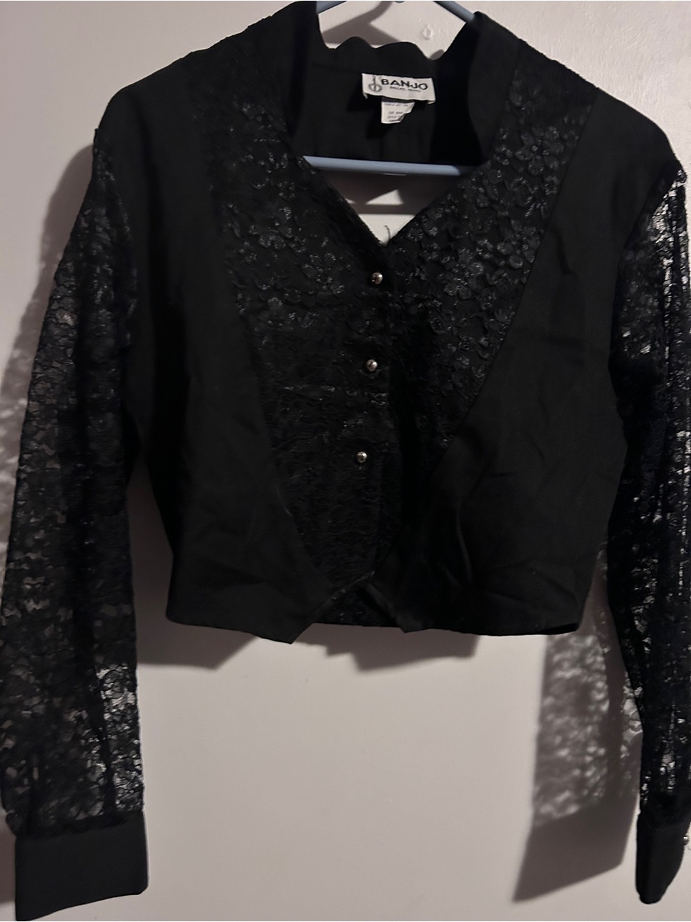 Vintage banjo bolero lace shirt